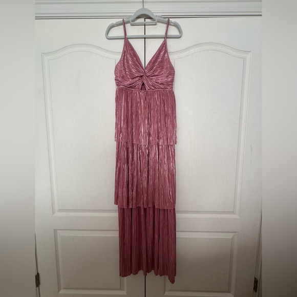 Sabina Musayev Rachel Foil Tiered Maxi Dress - Picture 3 of 7